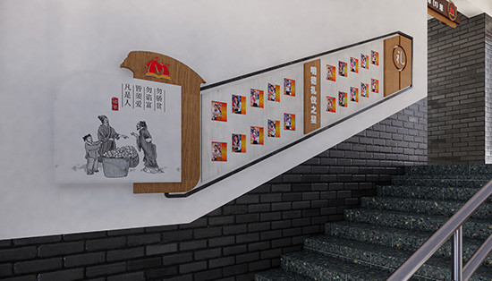 河北校园楼梯文化墙设计
