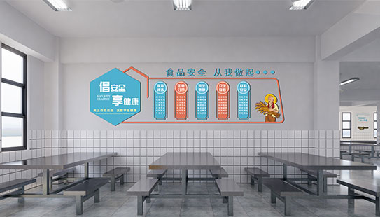 河北学校餐厅文化墙